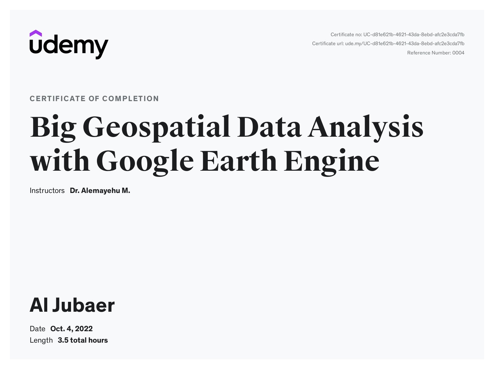 Big Geospatial Data GEE
